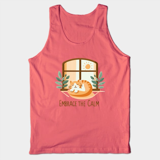 Embrace the Calm - Meditation Tank Top by ZombieTeesEtc